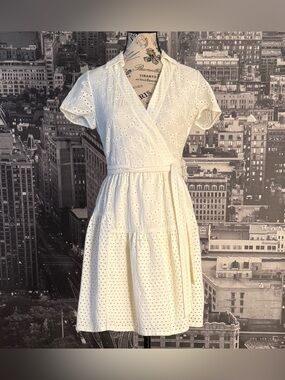 Diane von Furstenberg (DVF) Kaley Two Eyelet Wrap Dress